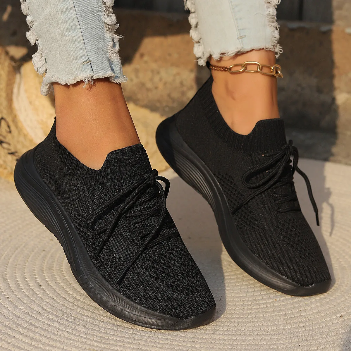 Lace Up Mesh Breathable Athletic