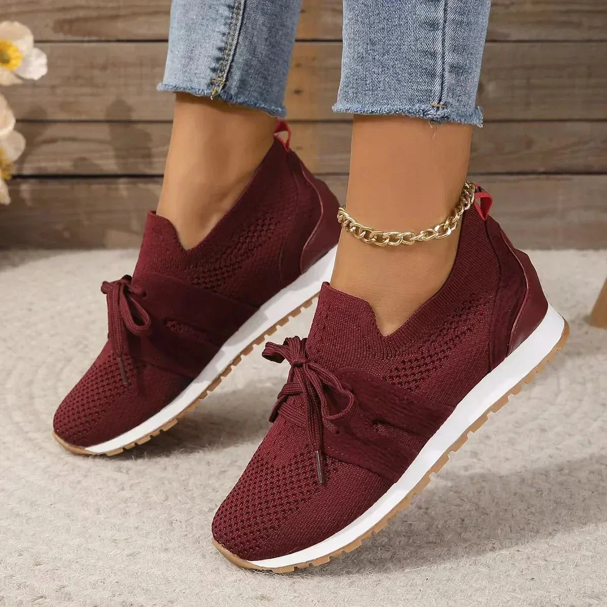 Laura - Modieuze Sneakers met Veters - Comfort en Duurzaamheid