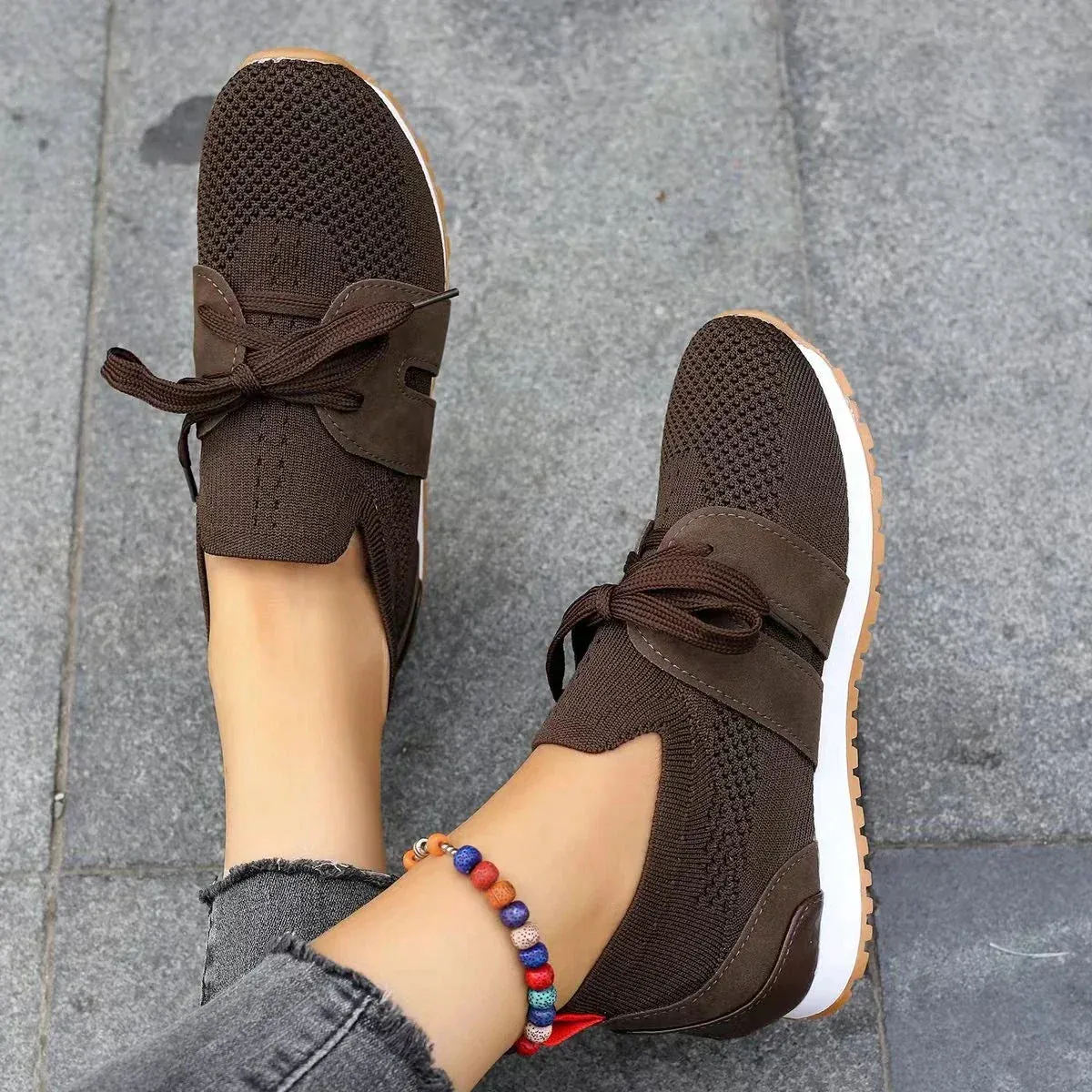 Laura - Modieuze Sneakers met Veters - Comfort en Duurzaamheid