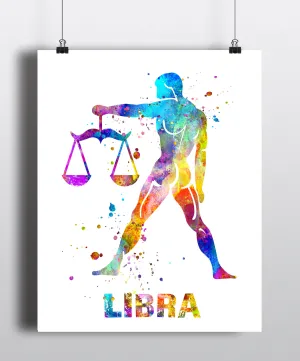 Libra Astrology Art Print - Unframed