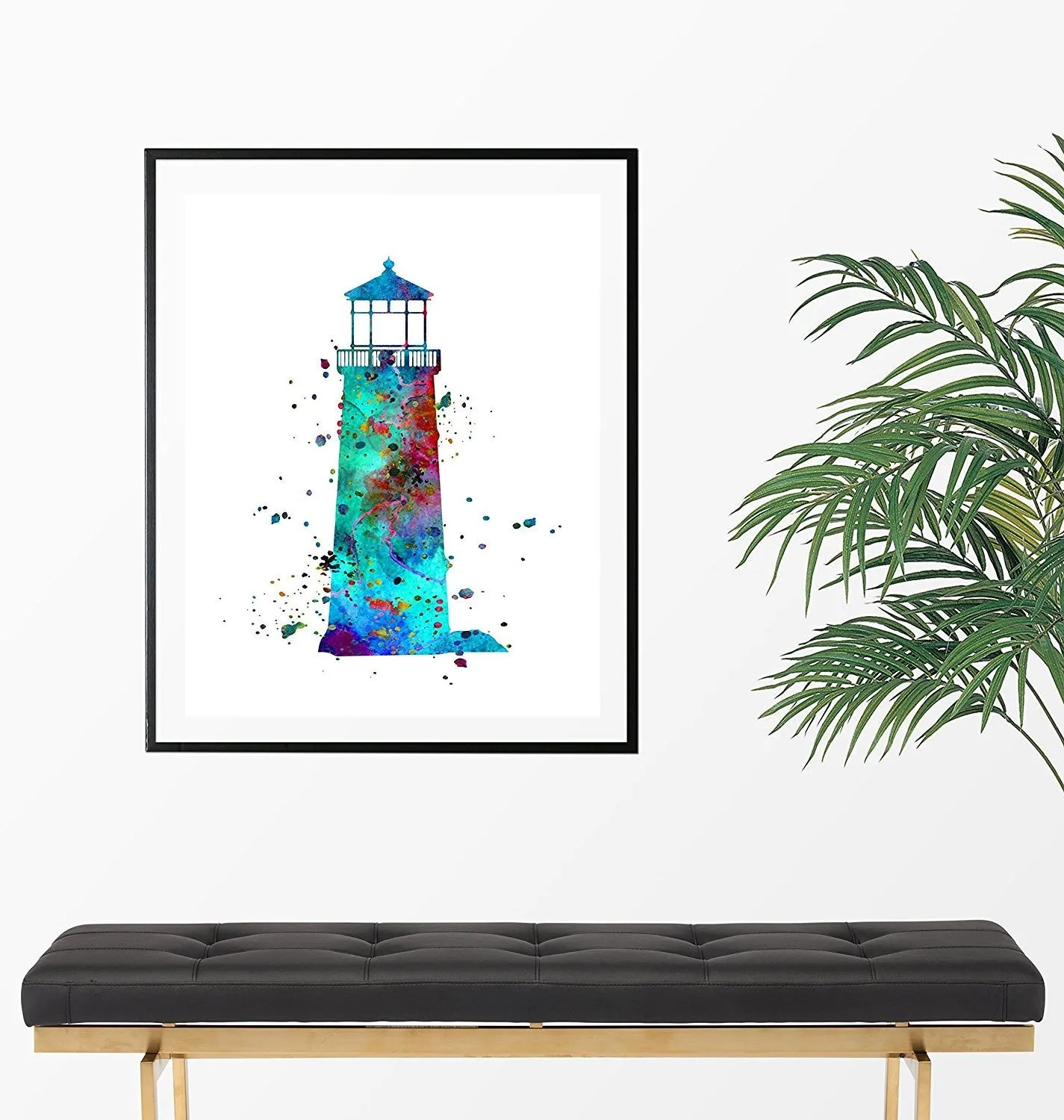 Lighthouse Watercolor Art Print - Unframed