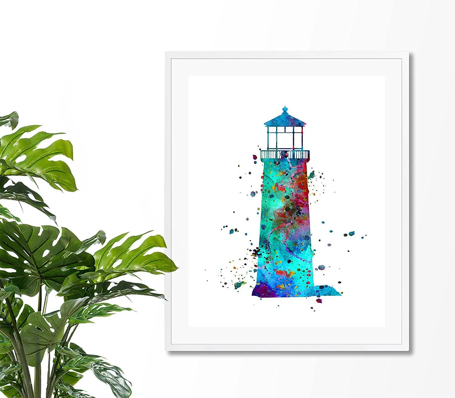 Lighthouse Watercolor Art Print - Unframed