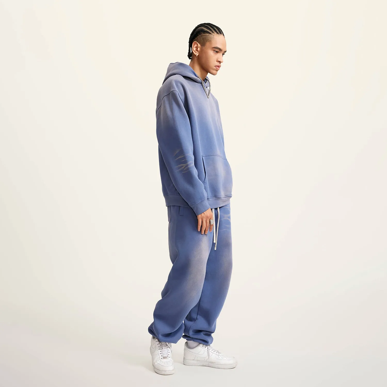 LIKI BRAND STONE WASHED FLEECE HOODIE