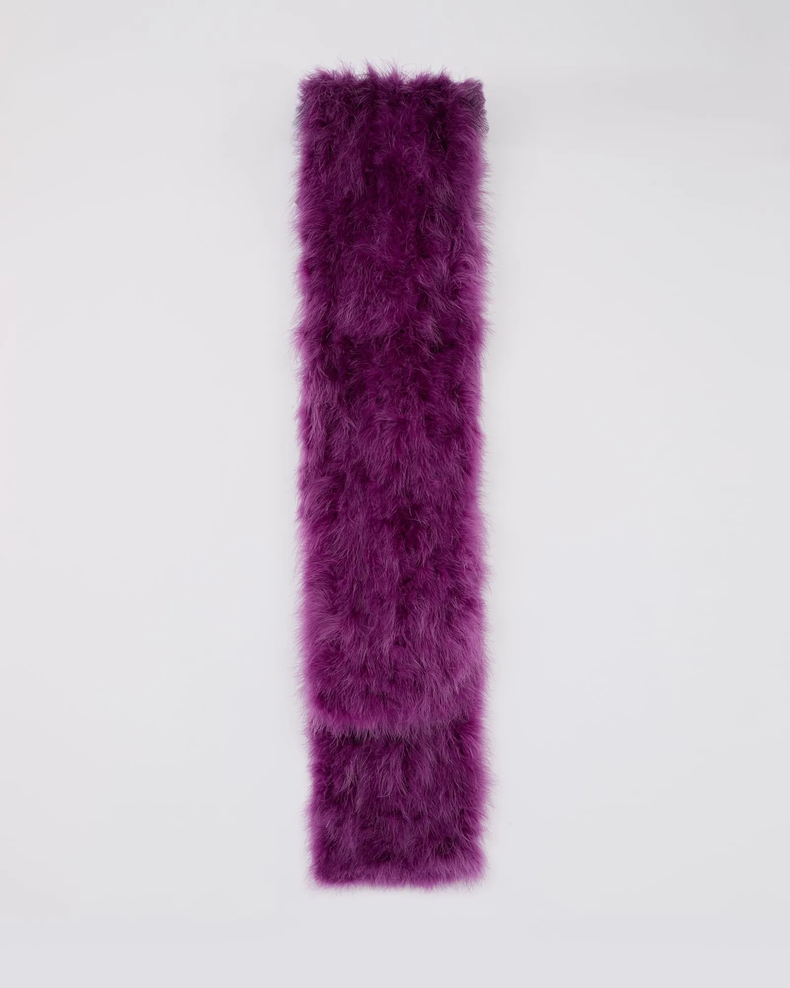 Long feather scarf