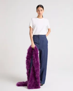 Long feather scarf