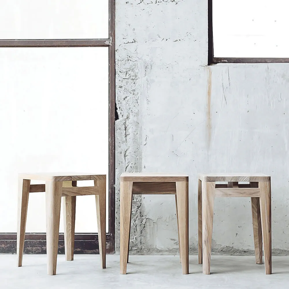 Lula Solid Teak Wooden Stool