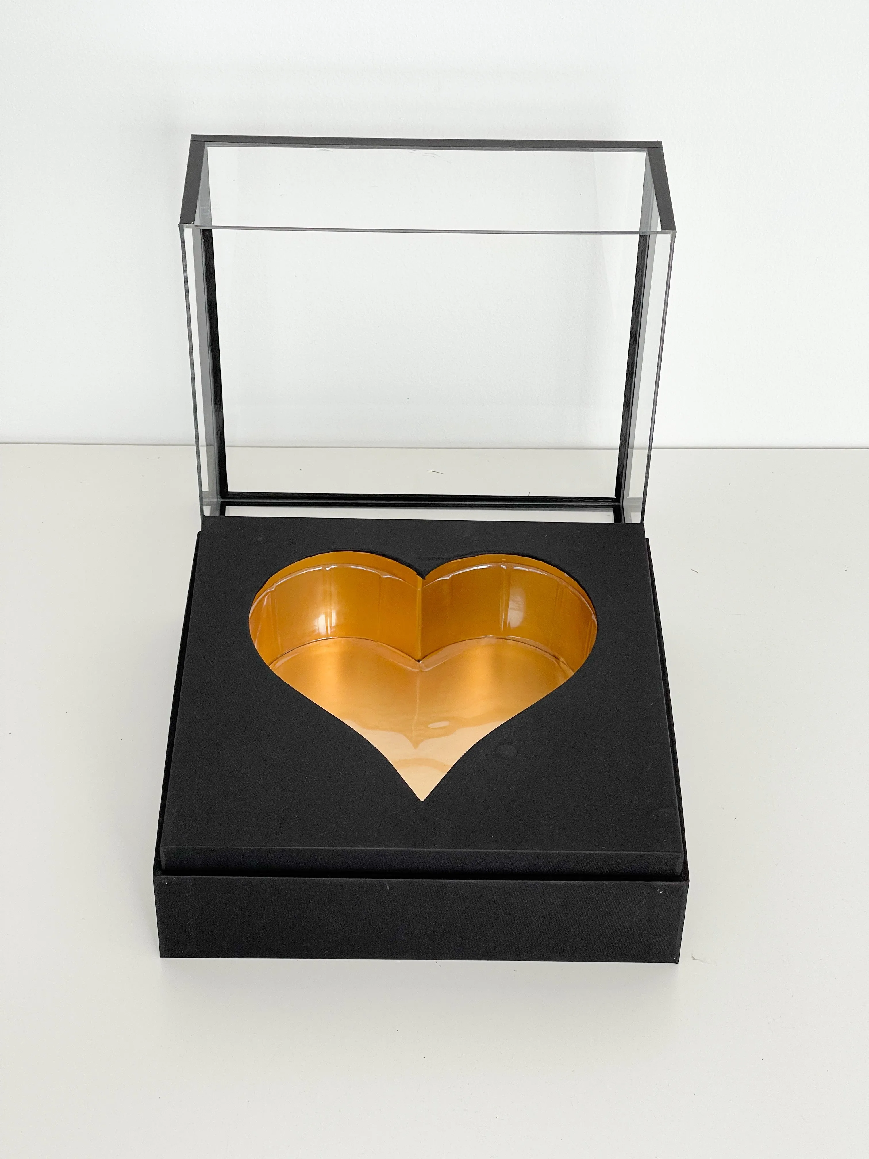 Luxury Acrylic Top Square Flower Box with Heart Cut-Out