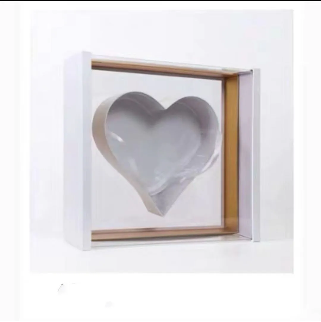 Luxury Acrylic Top Square Flower Box with Heart Cut-Out