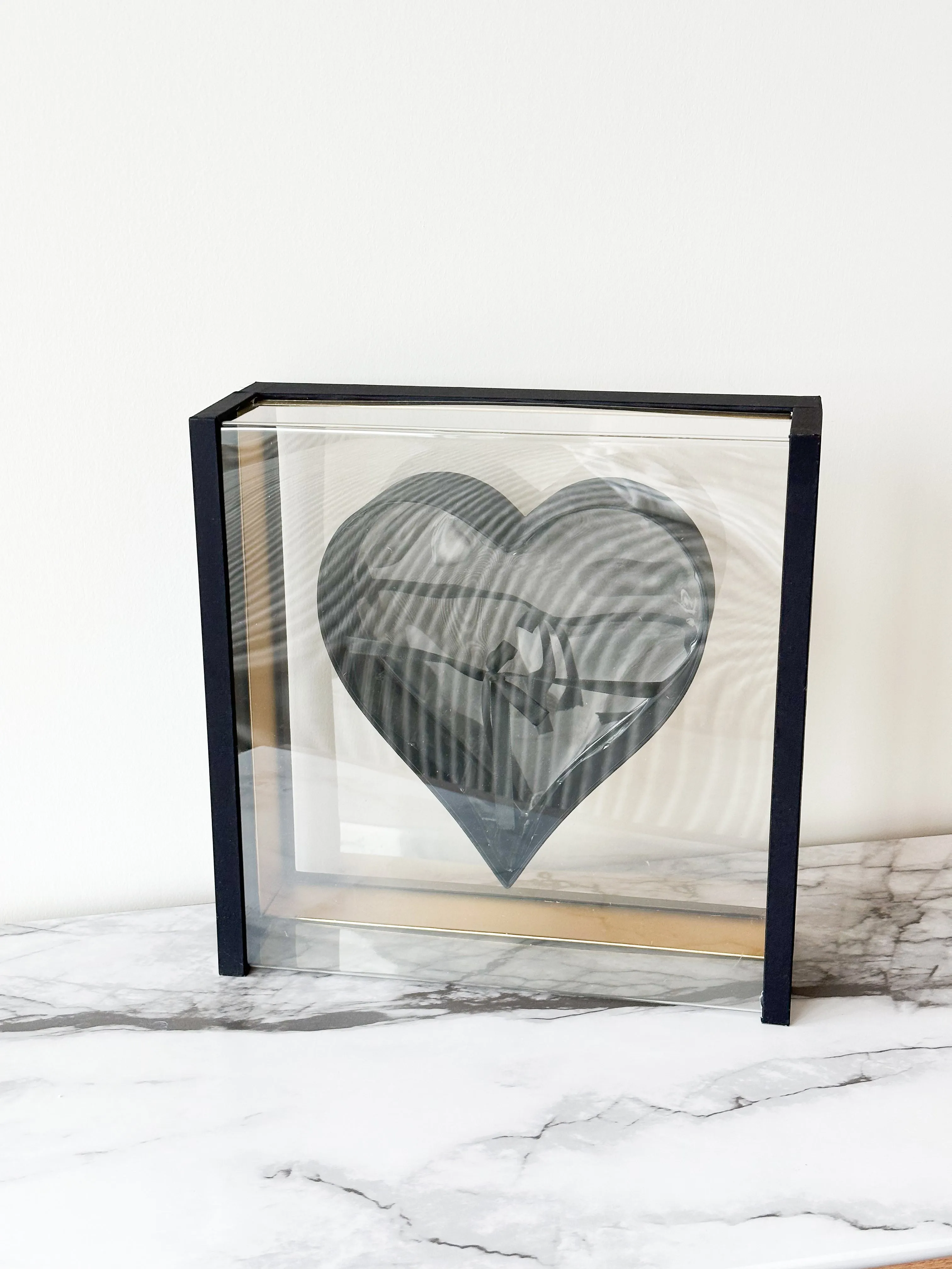 Luxury Acrylic Top Square Flower Box with Heart Cut-Out