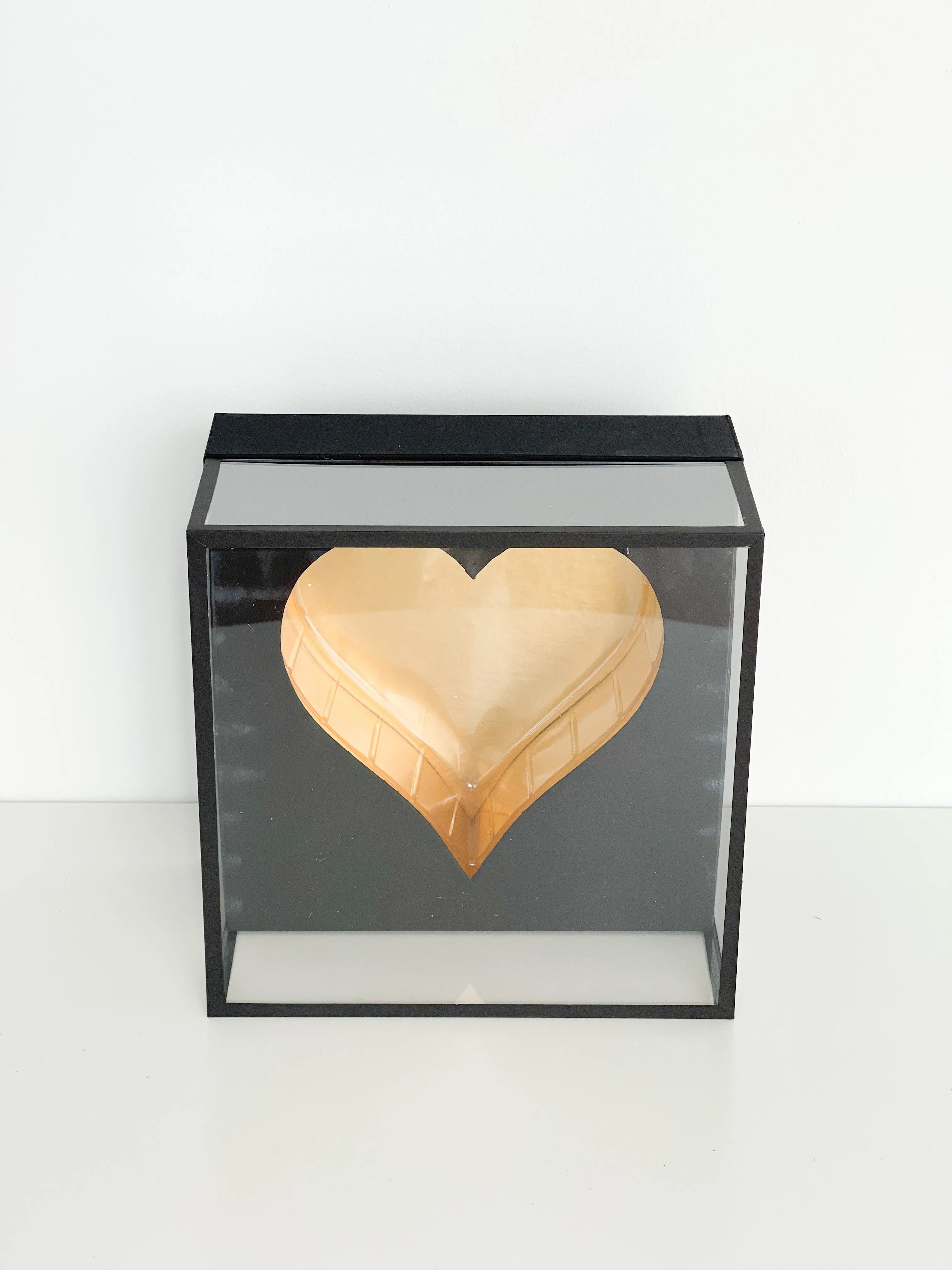 Luxury Acrylic Top Square Flower Box with Heart Cut-Out
