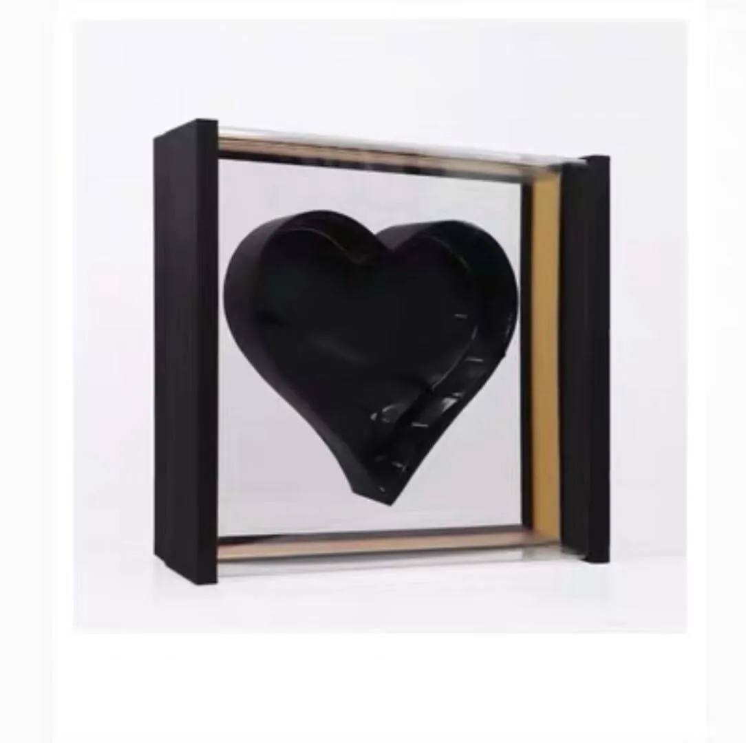 Luxury Acrylic Top Square Flower Box with Heart Cut-Out