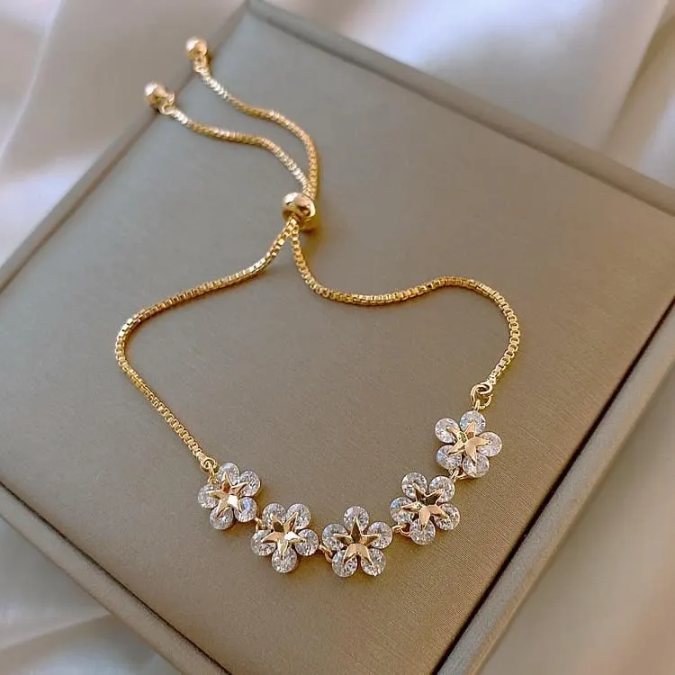 Luxury Floral Adjustable Bracelet