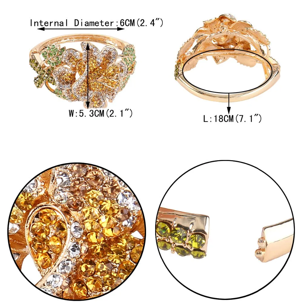 Luxury Flower Bangle