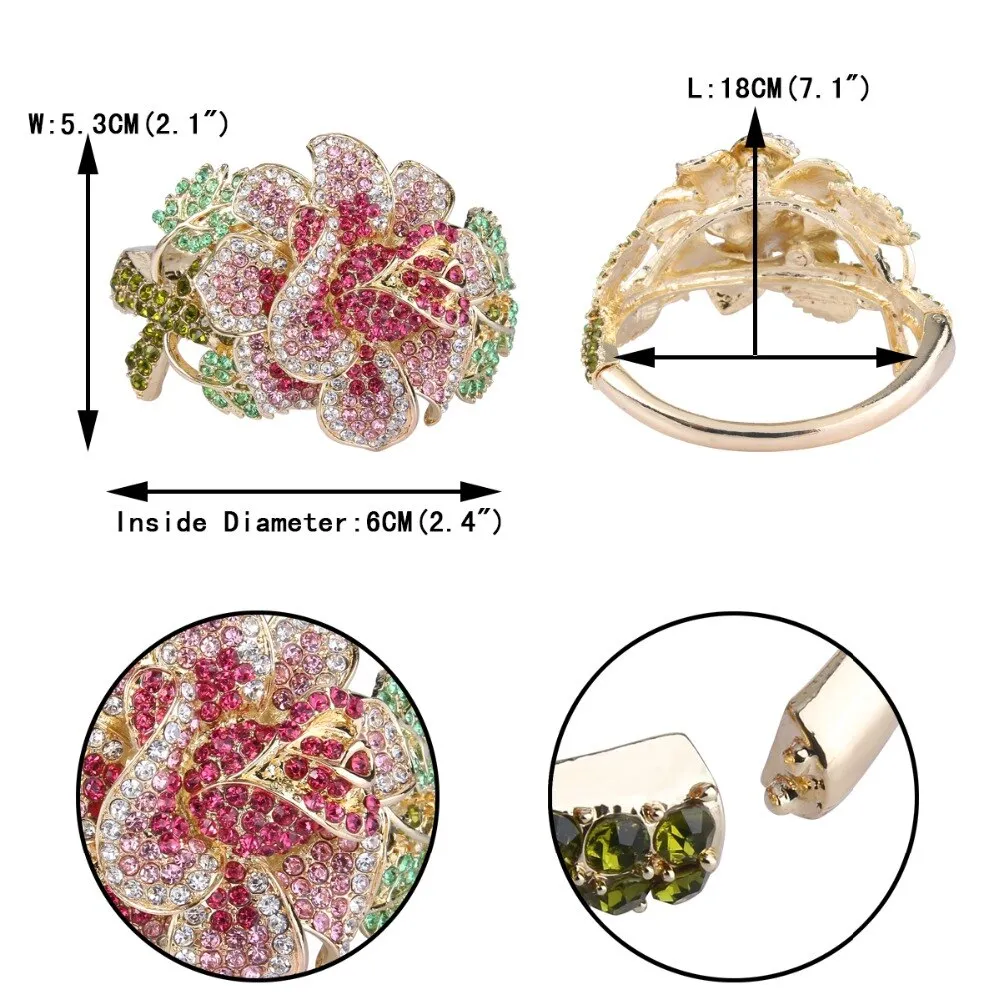 Luxury Flower Bangle