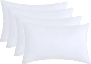 Luxury Plush Down Microfibre Medium Firm Pillows - 4 Pack