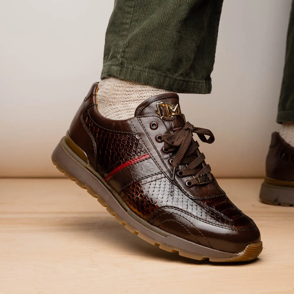 Marco Di Milano Brescia in Brown Python & Calfskin Sneakers