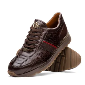 Marco Di Milano Brescia in Brown Python & Calfskin Sneakers