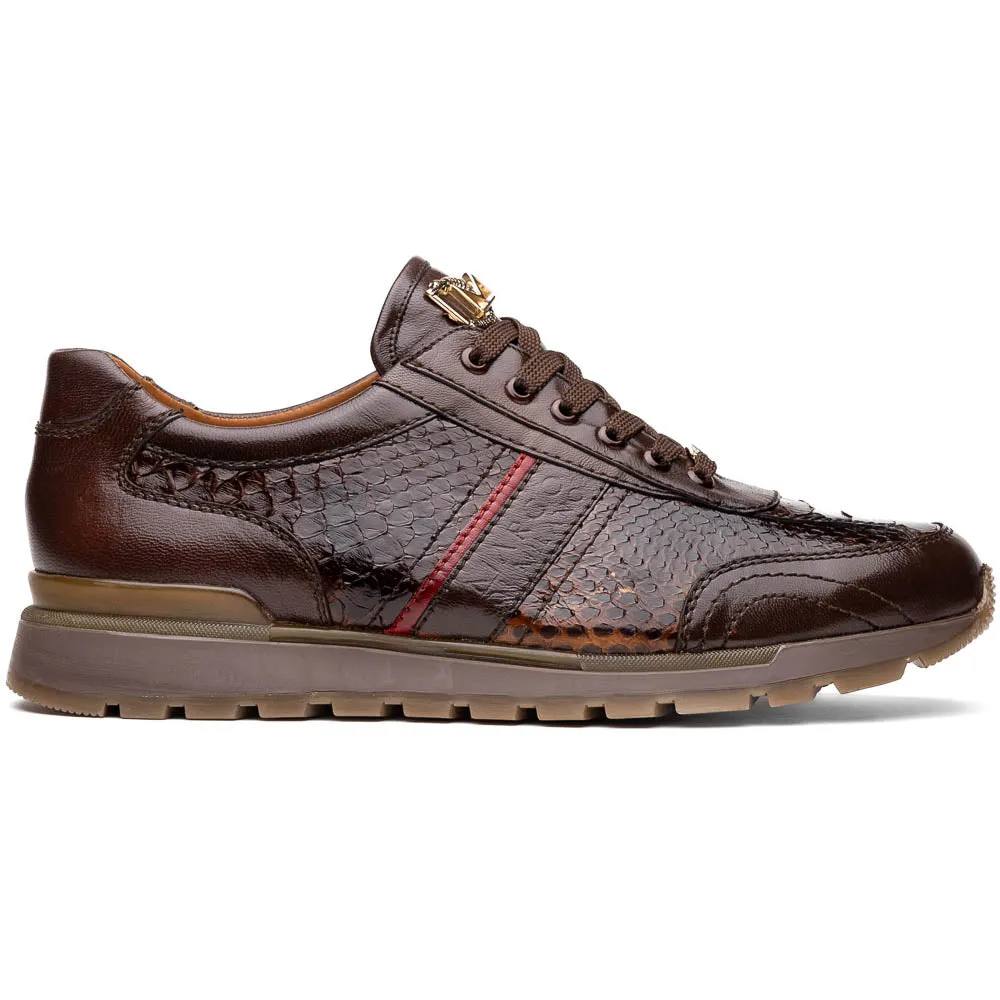 Marco Di Milano Brescia in Brown Python & Calfskin Sneakers