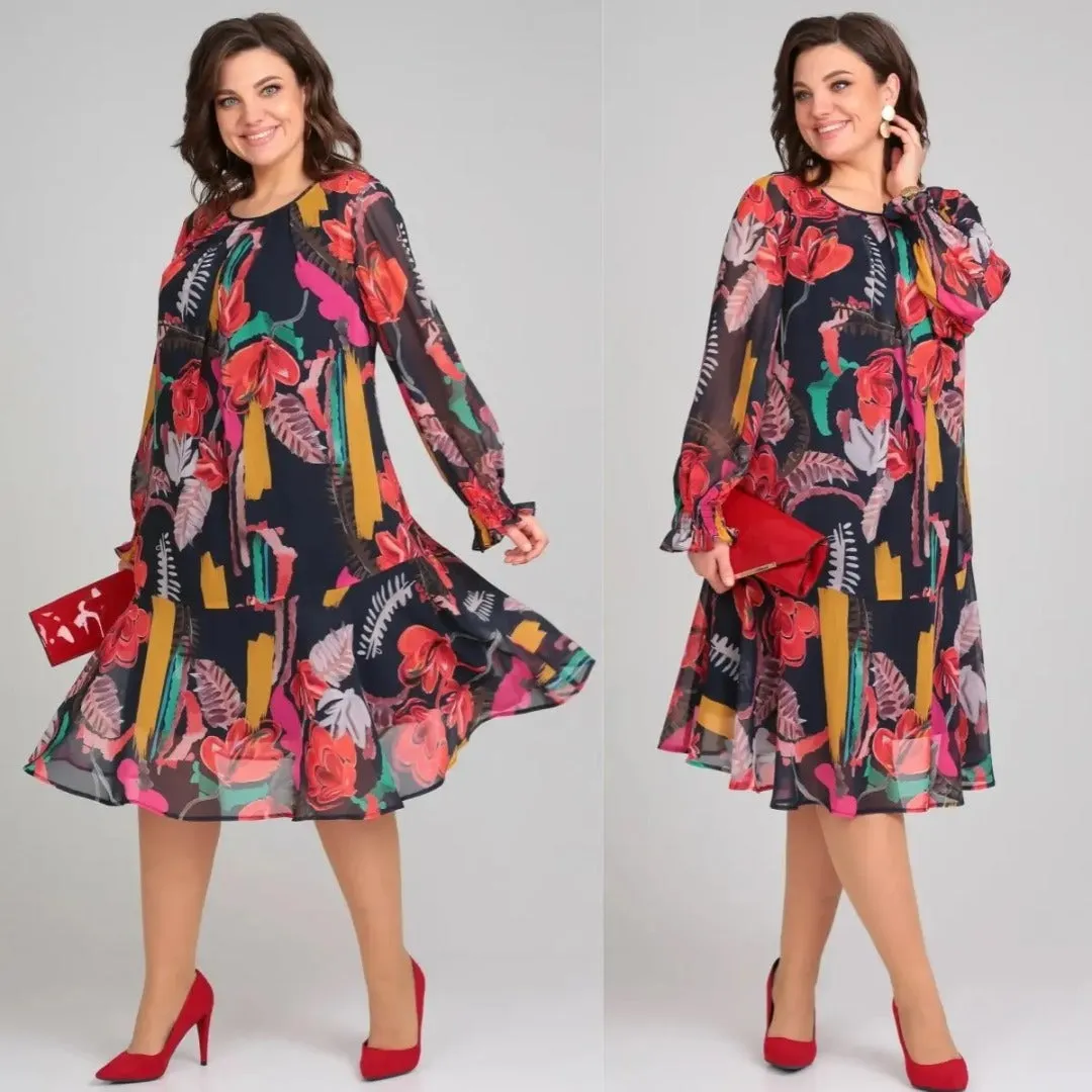 Margarette™ | Floral Midi Dress