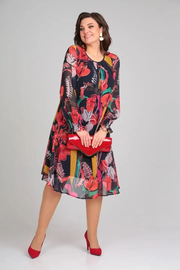 Margarette™ | Floral Midi Dress