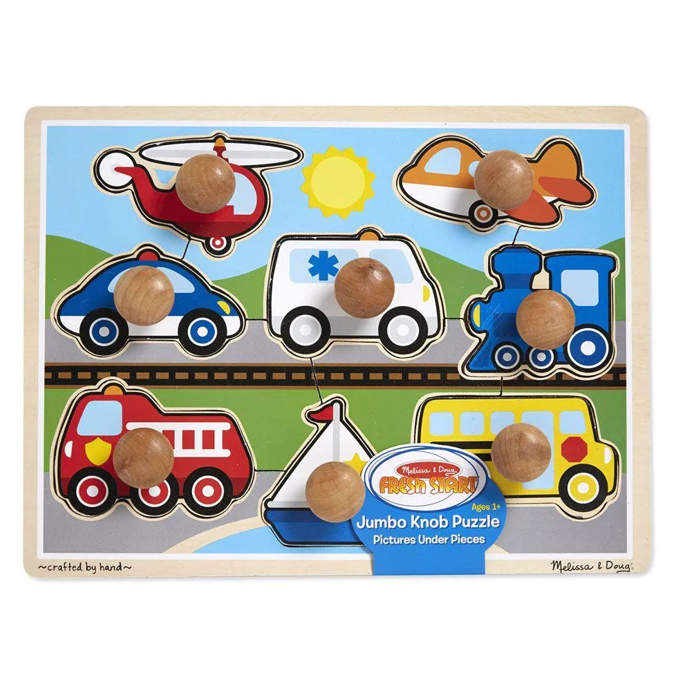 Melissa & Doug Jumbo Knob Puzzle Vehicles