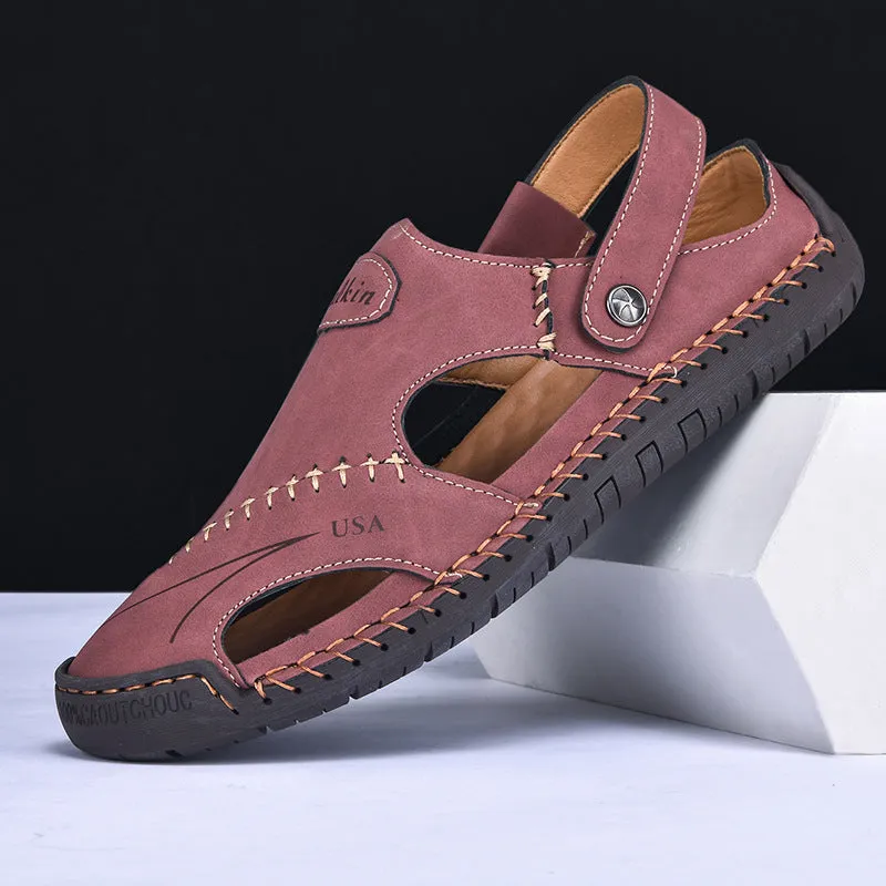 Men's PU Leather Sandals Outdoor Leisure Dual Purpose