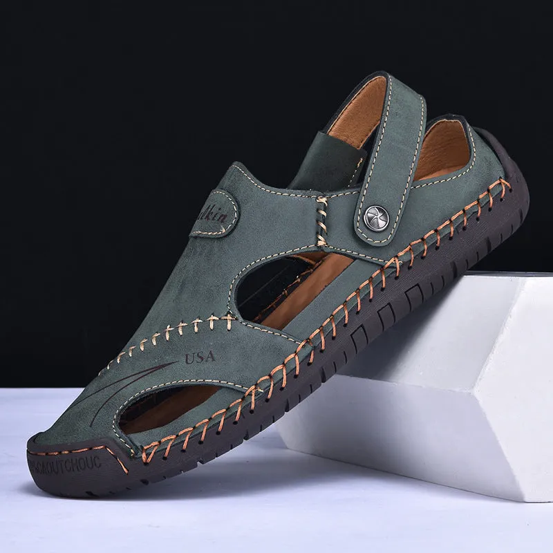 Men's PU Leather Sandals Outdoor Leisure Dual Purpose