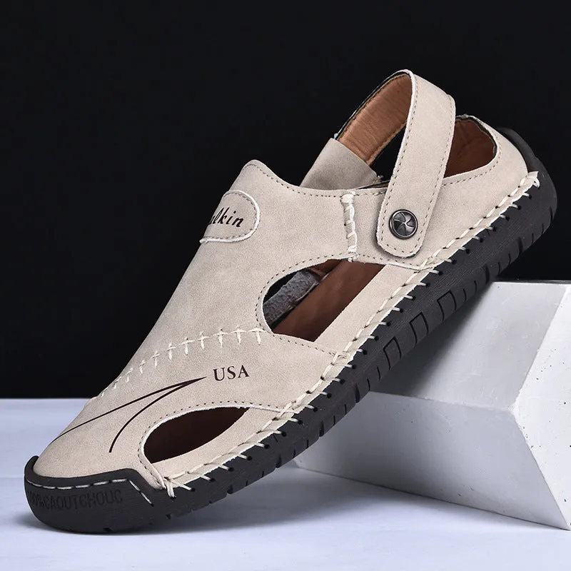 Men's PU Leather Sandals Outdoor Leisure Dual Purpose
