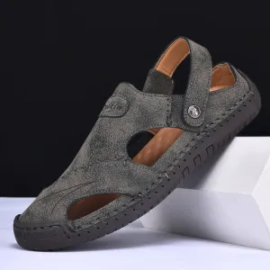 Men's PU Leather Sandals Outdoor Leisure Dual Purpose