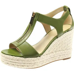 MICHAEL Michael Kors Womens PV24D Zipper Leather Espadrille Heels