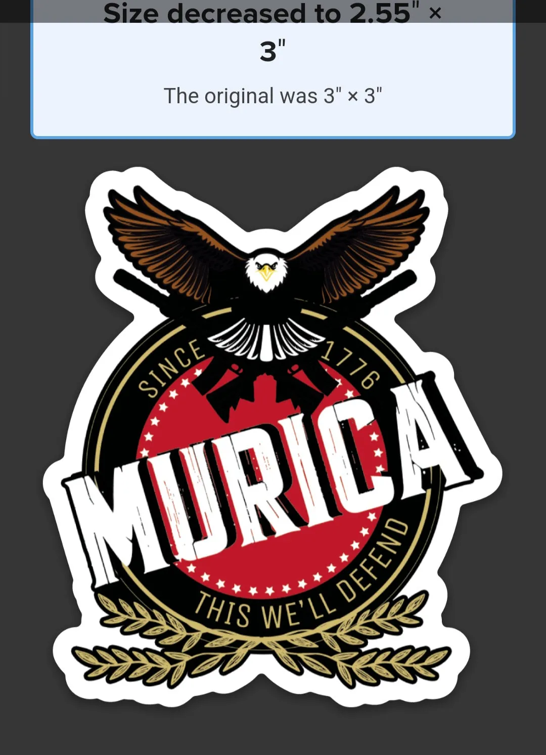 Murica, Diecut Stickers