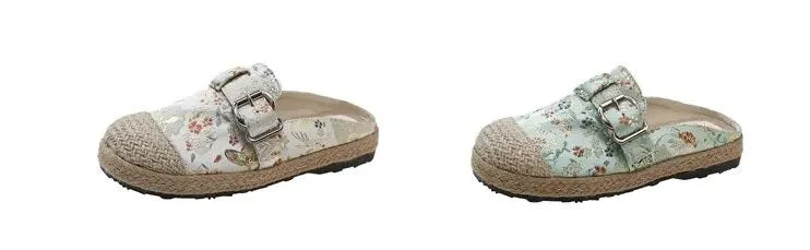 New Luxury Espadrille Buckle Strap Slip-on Fishman Shoe CODE: KAR2397