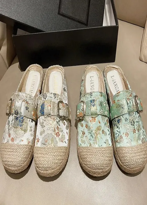 New Luxury Espadrille Buckle Strap Slip-on Fishman Shoe CODE: KAR2397