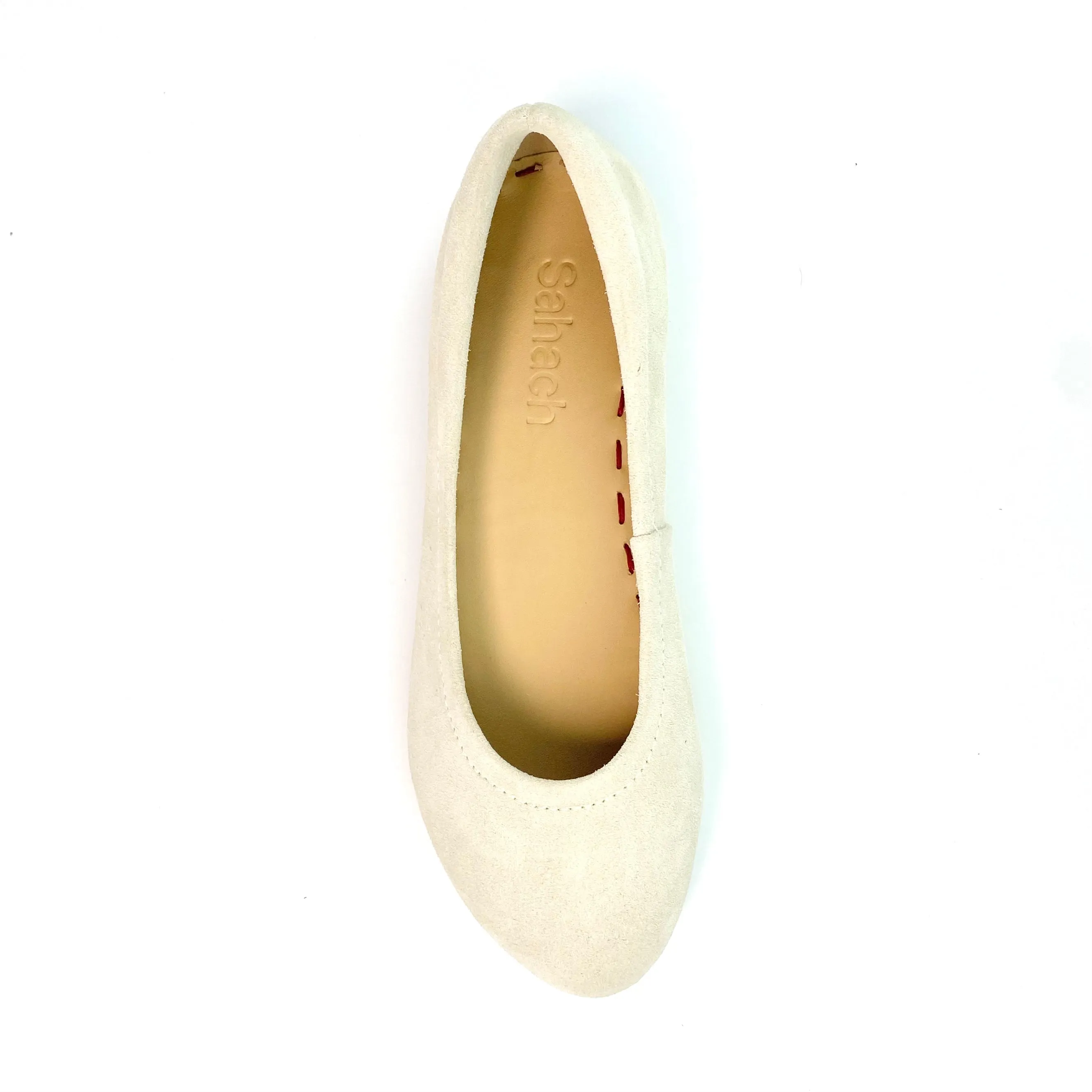 Off-White Shade Velvet Whisper Sahach Ballet Flats