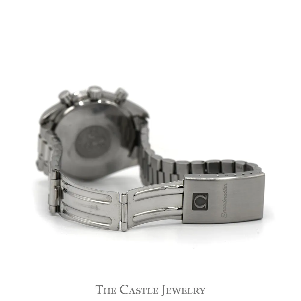 Omega Speedmaster 3510.50 Luxury Watch with Black Dial and Black Bezel in Stainless Steel Bracelet