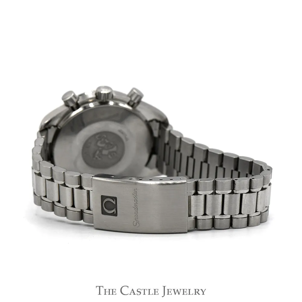 Omega Speedmaster 3510.50 Luxury Watch with Black Dial and Black Bezel in Stainless Steel Bracelet