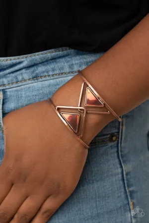 Paparazzi Pyramid Palace - Copper Cuff Bracelet