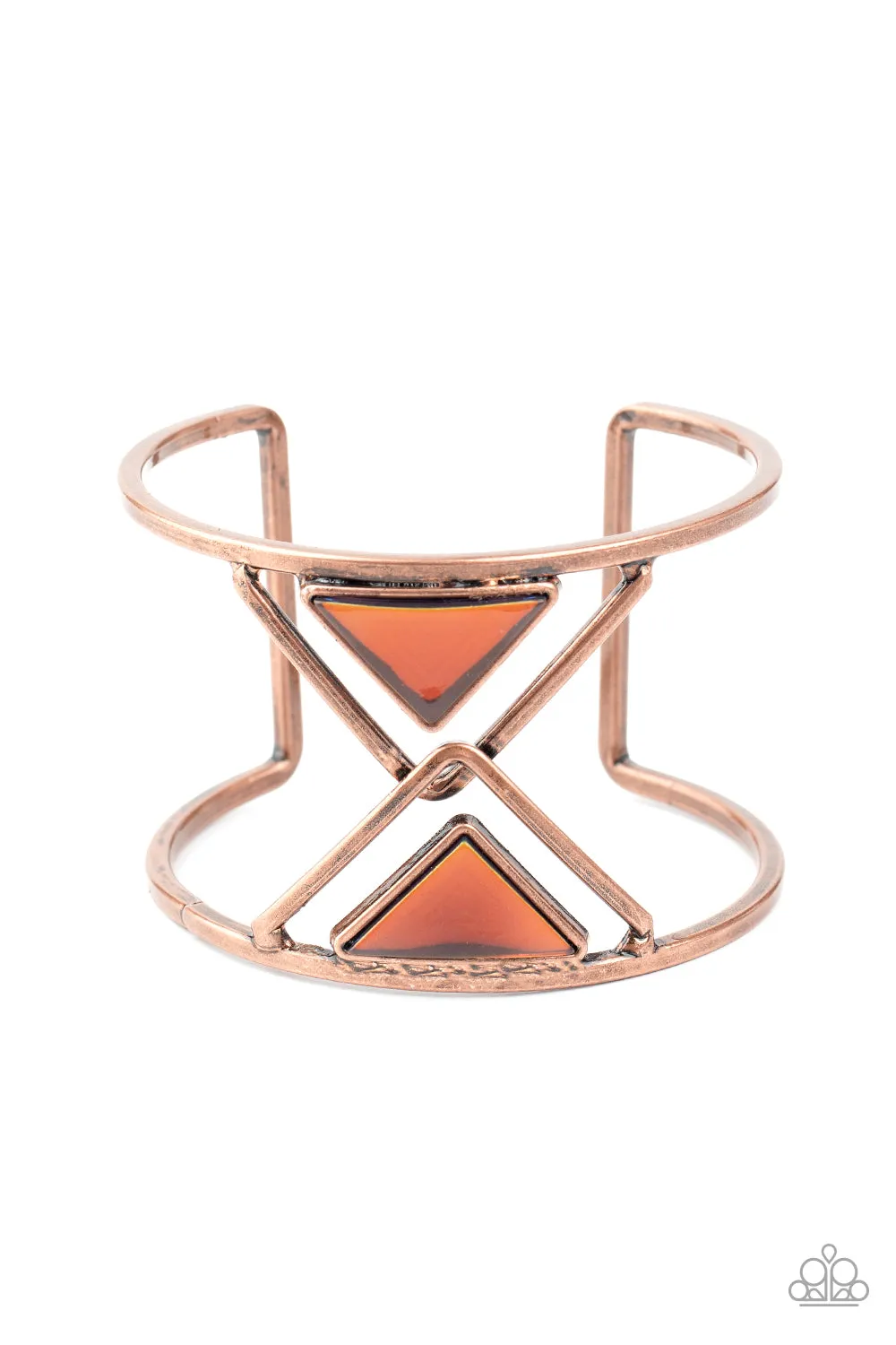 Paparazzi Pyramid Palace - Copper Cuff Bracelet