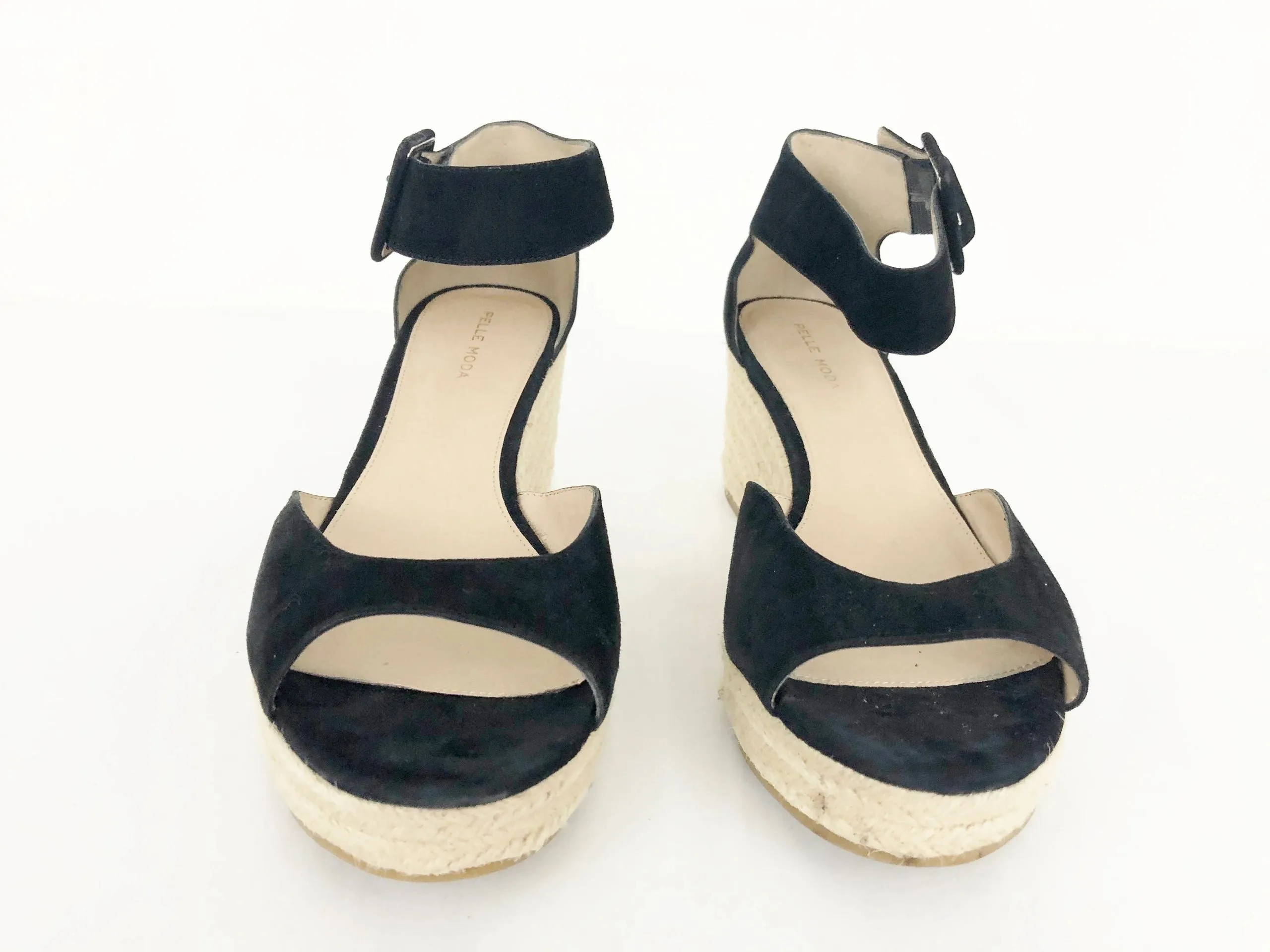 Pelle Moda Suede Espadrille Wedge Size 9.5