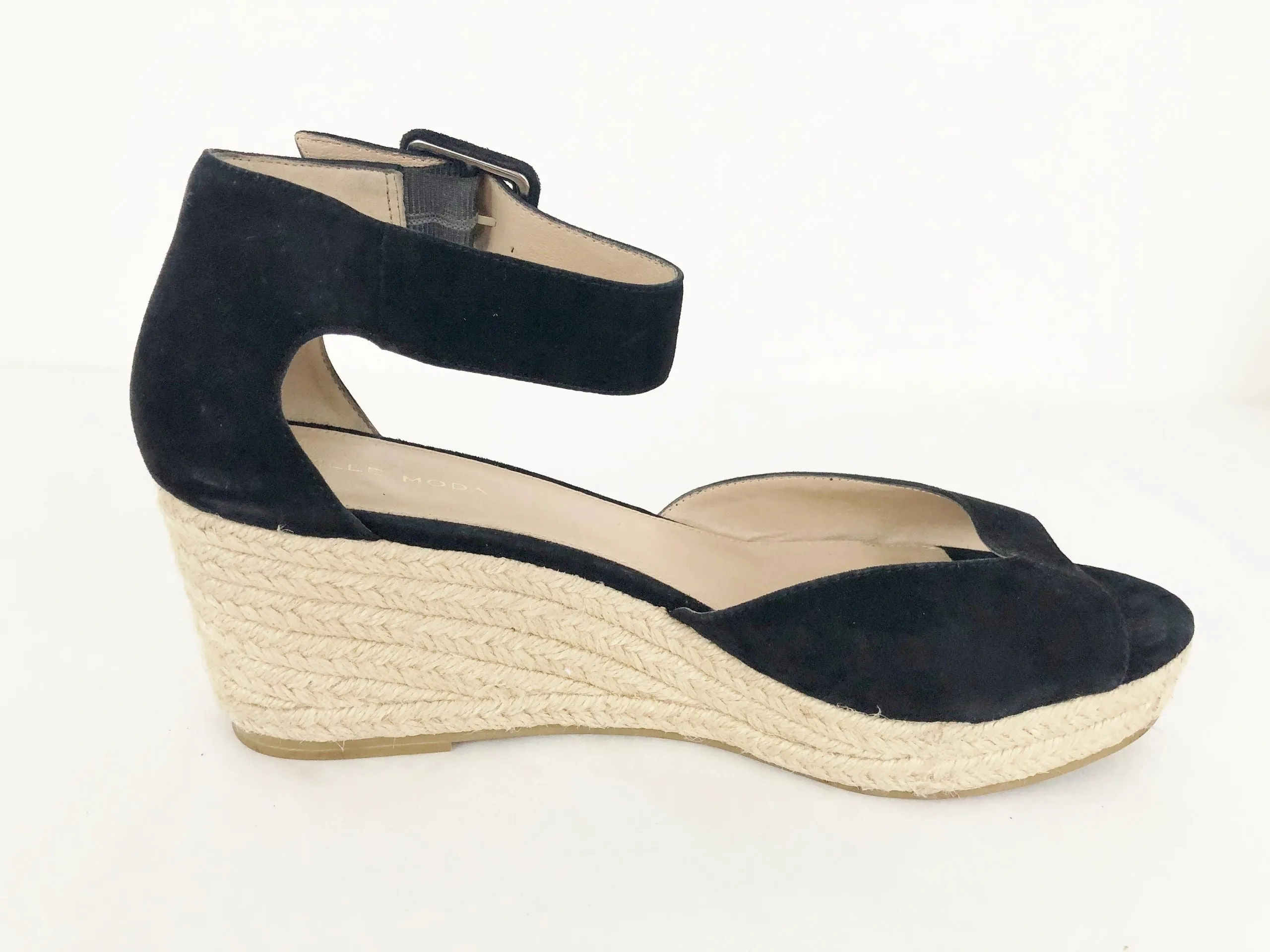 Pelle Moda Suede Espadrille Wedge Size 9.5