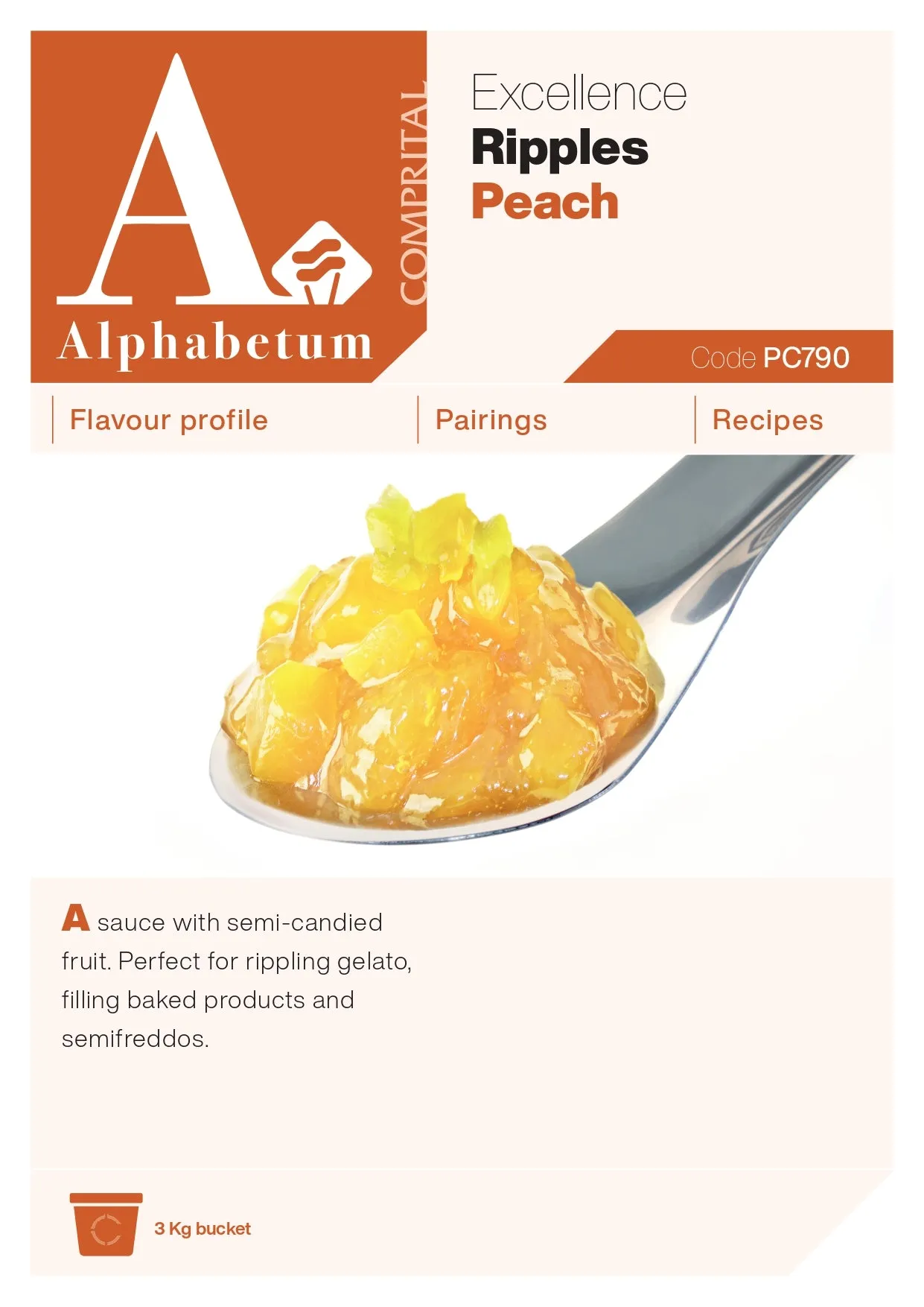 Pesca (Peach) Ripple - Case of 2 x 3 kg Units