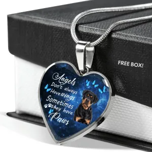 Pet Memorial Necklace, Dog Remembrance Necklace,  Rottweiler