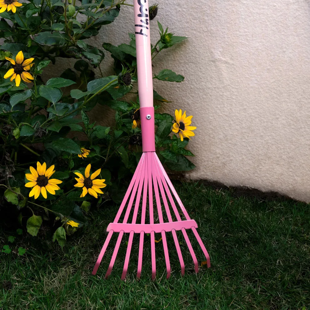 Pink Flamingo Kids Gardening Set| Real Sturdy Steel Tool set with Gloves
