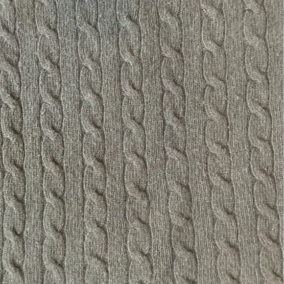 Ralph Lauren Cable Knit Crew Neck Sweater Womens 1X Olive Green Cashmere Angora