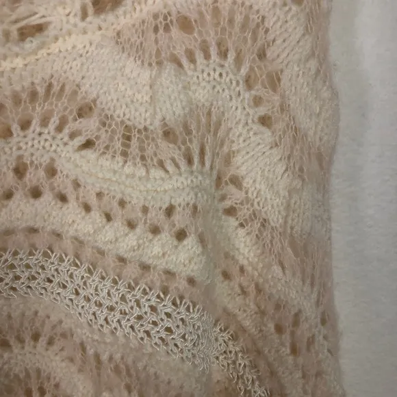 Rebecca Taylor Lace Bell Sleeve Sweater Women’s XL NWT Ivory