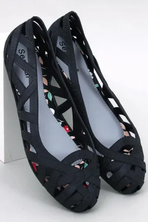 Rubber ballet flats