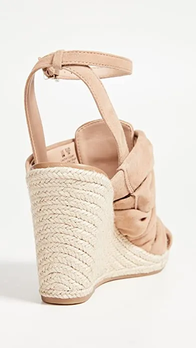 Sam Edelman Women's Awan Wedge Sandal, Golden Caramel Suede, 9.5 M US