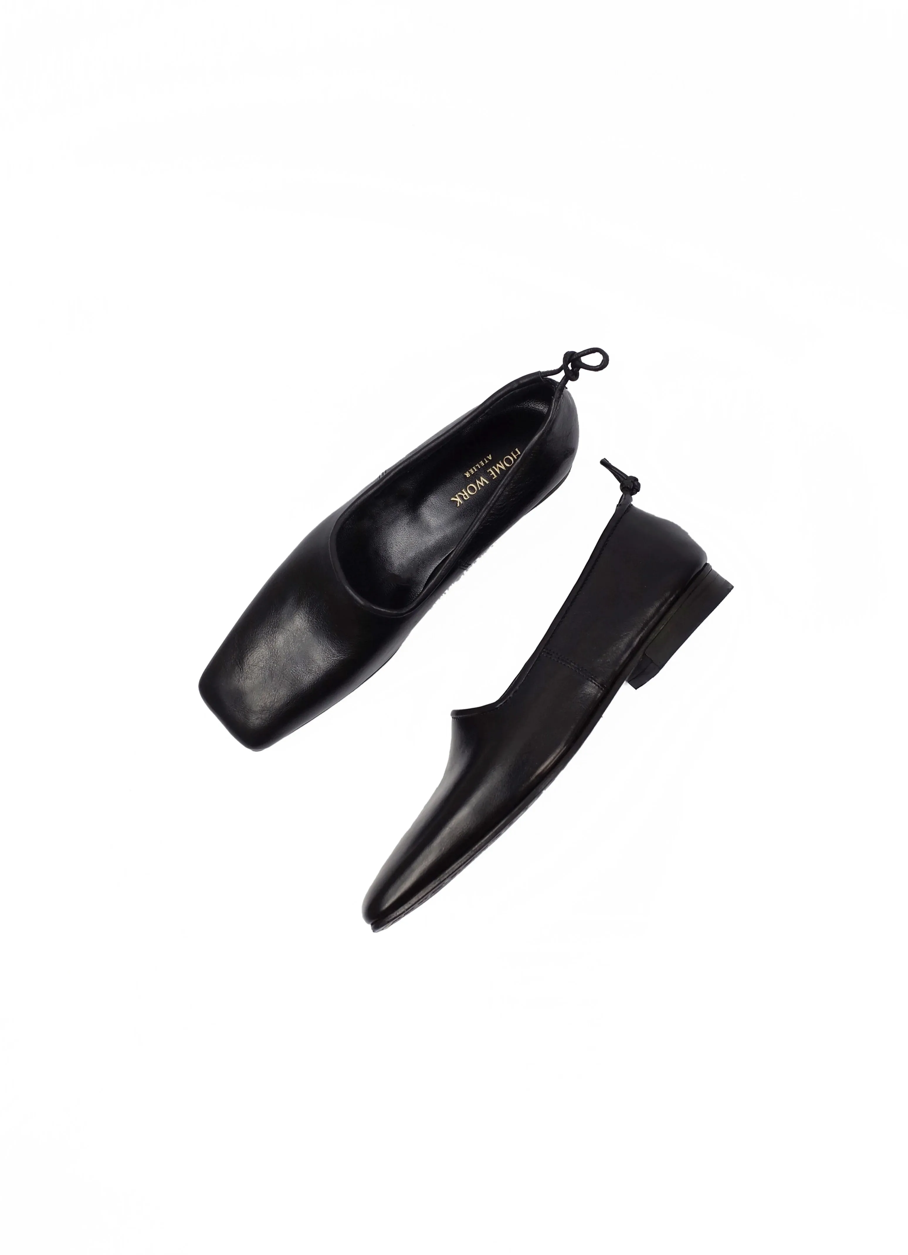 Square Toe Leather Flats