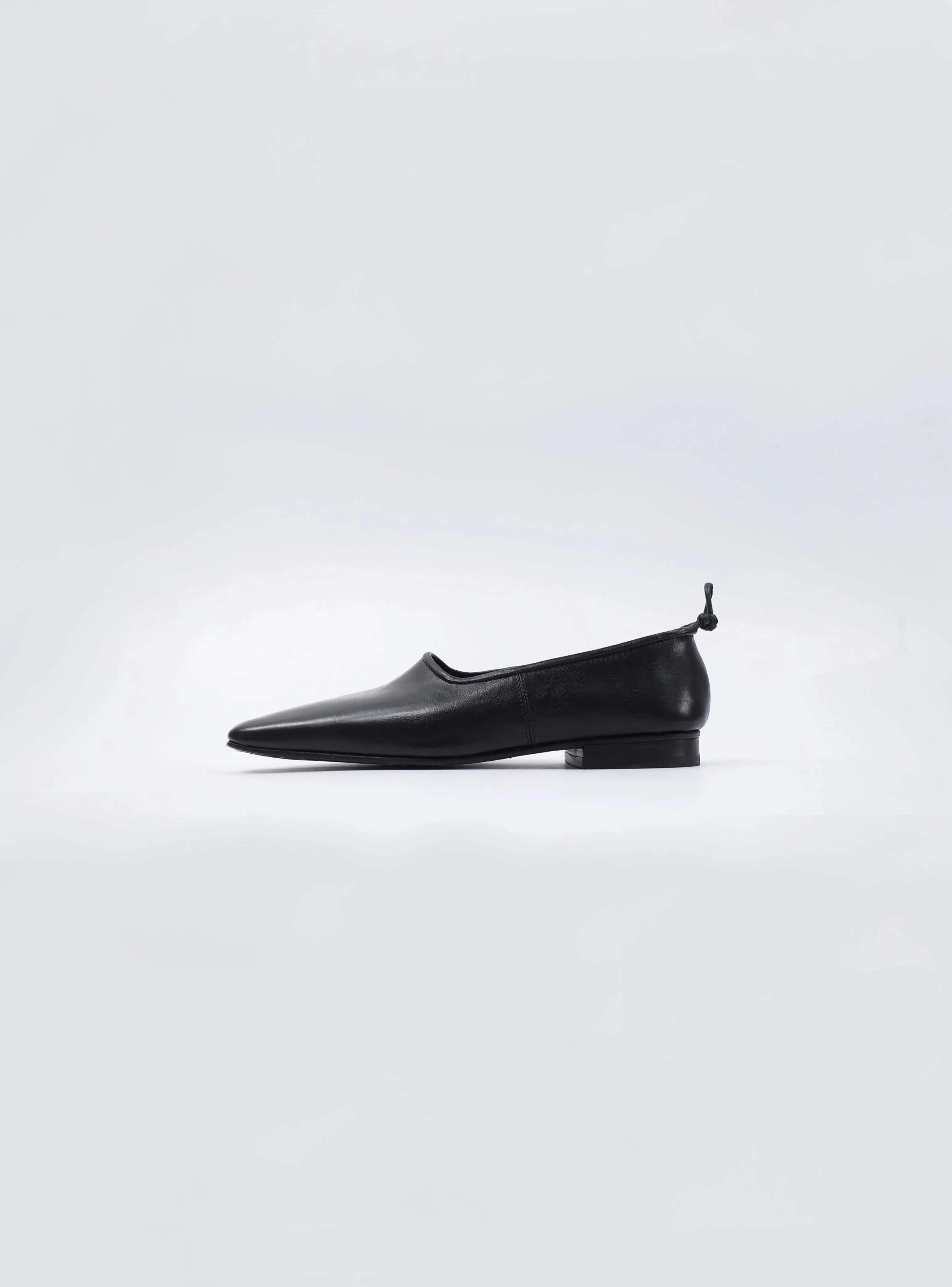 Square Toe Leather Flats