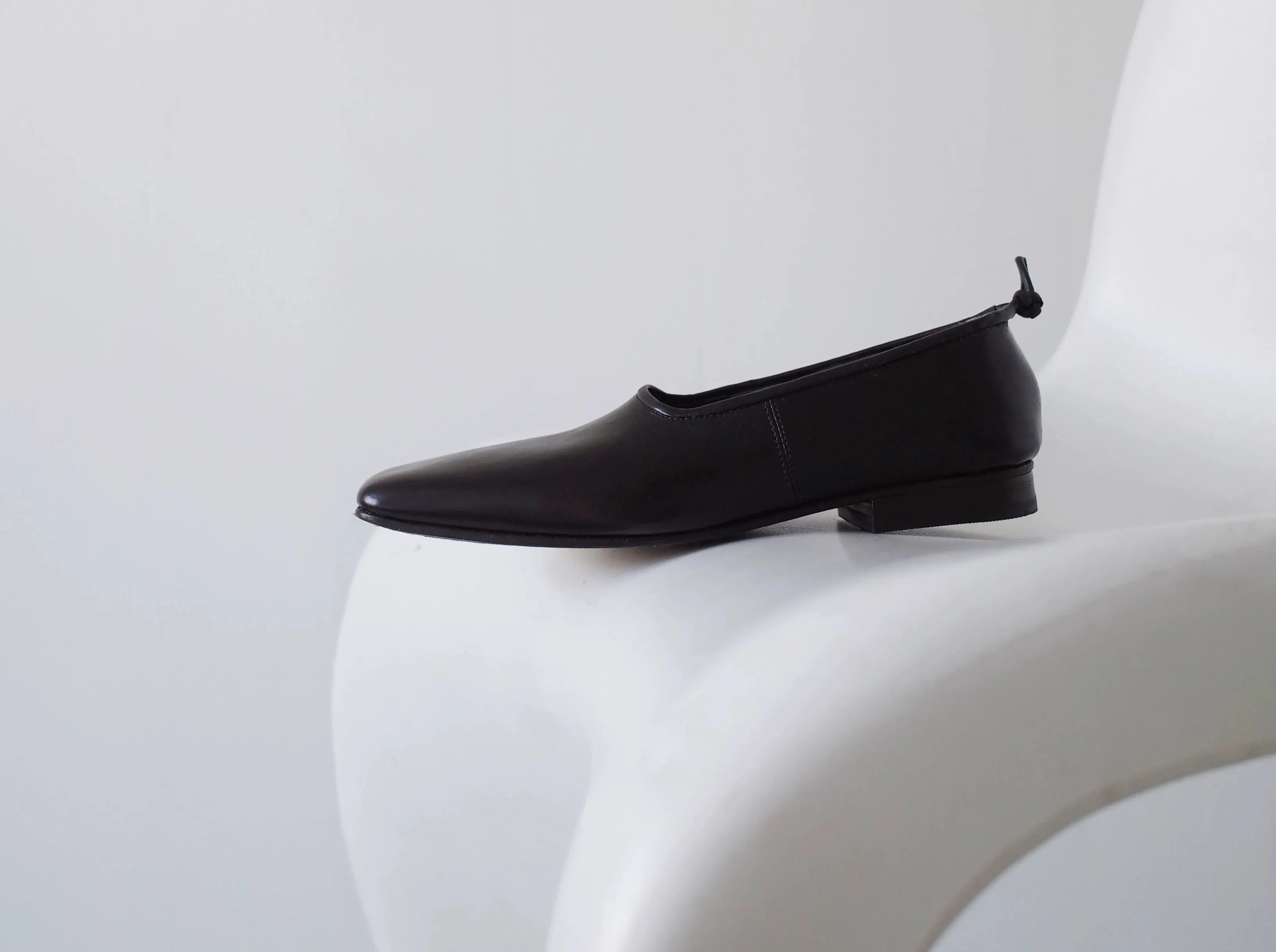 Square Toe Leather Flats